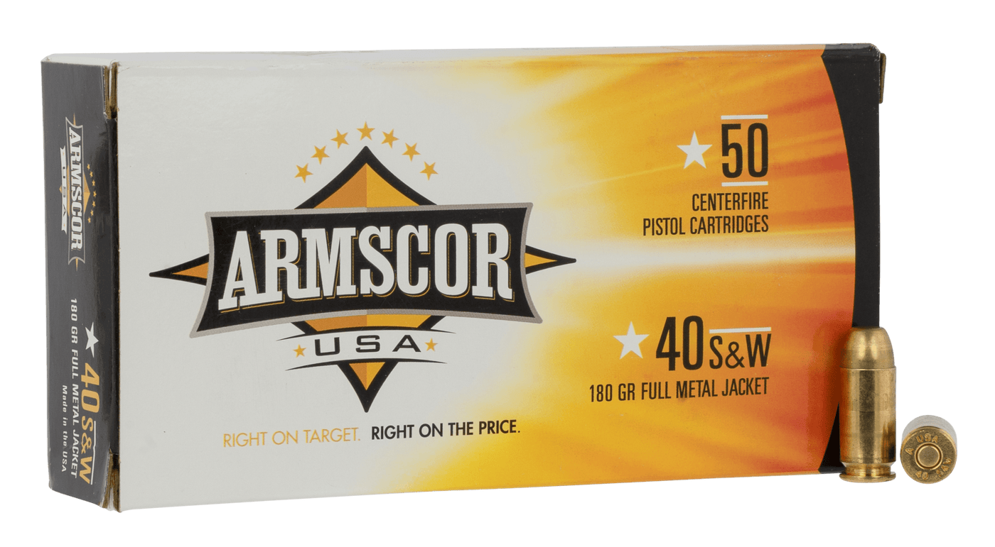 ARMSCOR Armscor Range Pistol Ammo 40 S&w 180 Gr. Fmj 50 Rd. Ammo