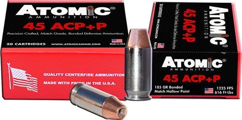 Atomic Atomic 45 Acp +p 185gr Bonded - Jhp 20rd 10bx/cs Ammo