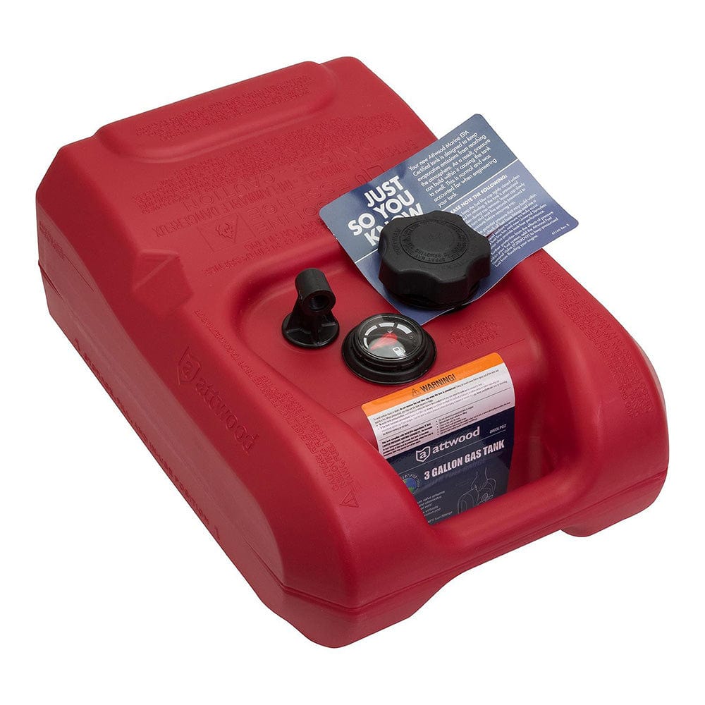 Attwood Marine Attwood Portable Fuel Tank - 3 Gallon w/Gauge Boat Outfitting