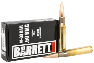 Barrett Barrett Rifle, Barr 14671 50bmg Barrett Headstamp M33 Ball 10/25 Ammo