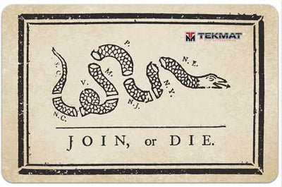 BECK TEK, LLC (TEKMAT) Tekmat Armorers Bench Mat - 11"x17" Join Or Die Flag Gun Care