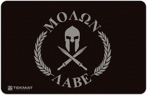 BECK TEK, LLC (TEKMAT) Tekmat Armorers Bench Mat - 11"x17" Molon Labe Flag Gun Care