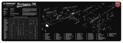 BECK TEK, LLC (TEKMAT) Tekmat Armorers Bench Mat - 12"x36" Remington 700 Gun Care