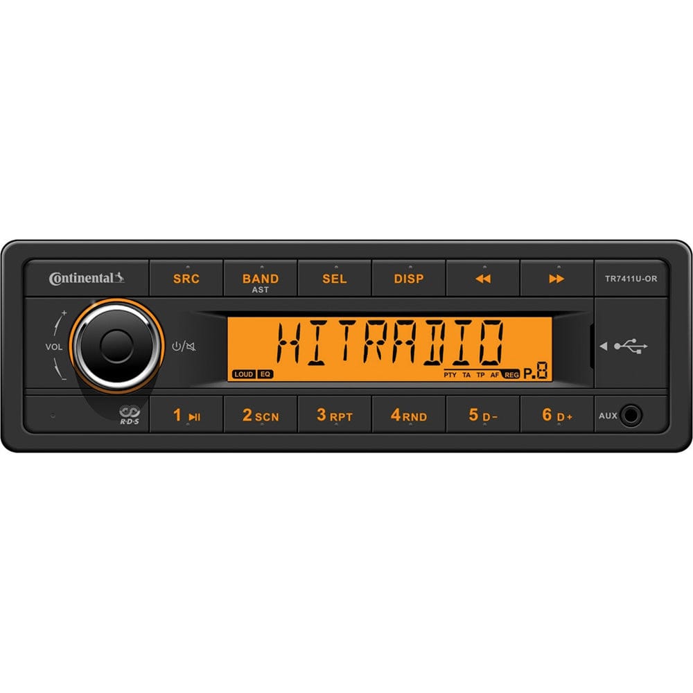 Continental Continental Stereo w/AM/FM/USB - Harness Included - 12V Entertainment