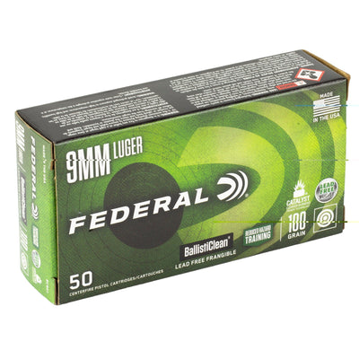 Federal Fed Ballisticlean 9mm 100gr 50/1000 Ammo