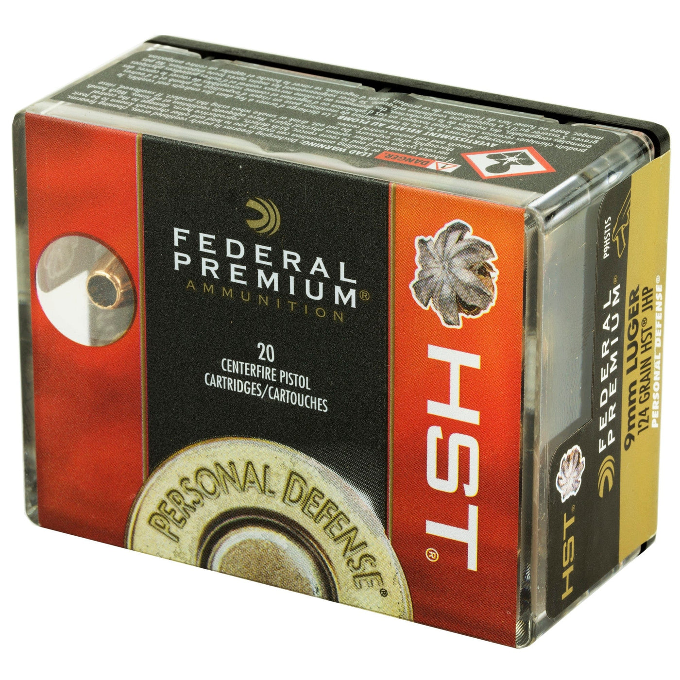 Federal Fed Prm Hst 9mm 124gr Jhp 20/200 Ammunition