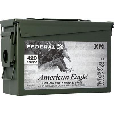 Federal Federal American Eagle Rifle Ammo 5.56mm 55 Gr. Fmjbt 420 Rd. Loose Can Ammo