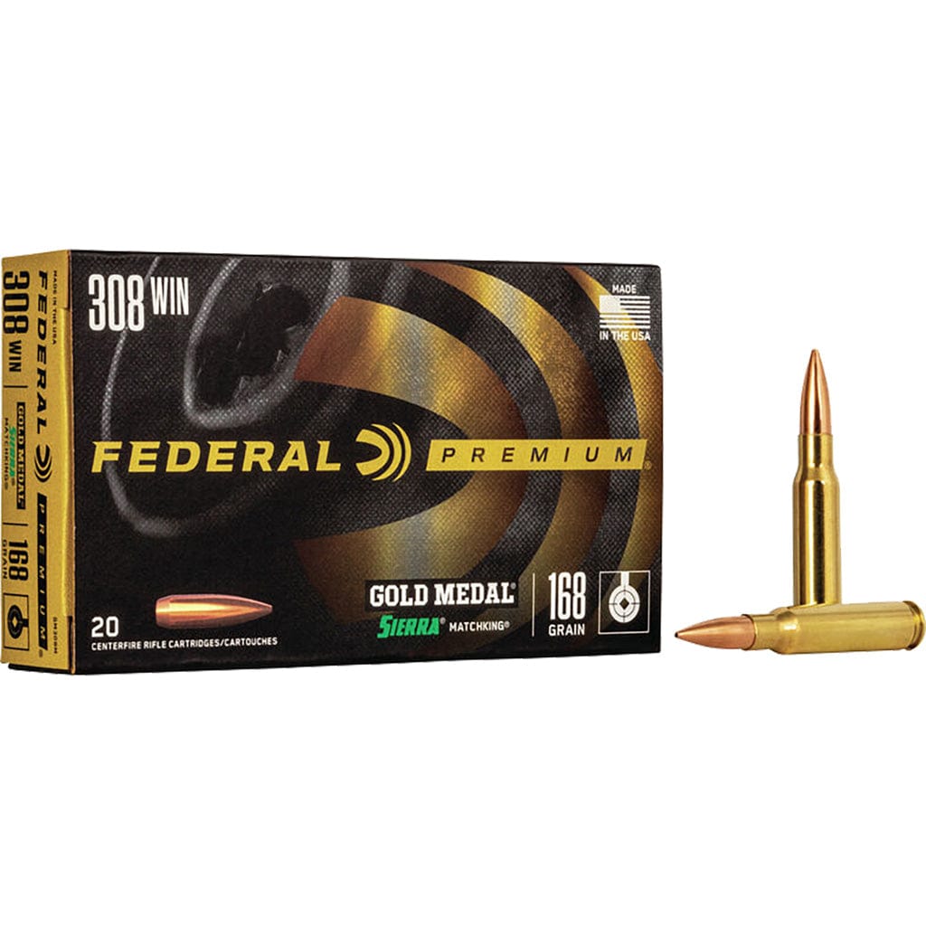 Federal Federal Gold Medal Rifle Ammo 308 Win 168 Gr. Sierra Matchking Btpt 20 Rd. Ammo