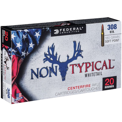 Federal Federal Non-typical Rifle Ammo 308 Win 180 Gr. Non-typical Soft Point 20 Rd. Ammo