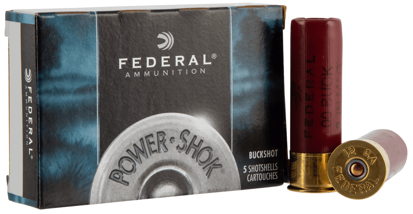 Federal Federal Power-shok Load 12 Gauge 2.75 In. 8 Pellets 000 Buck 5 Rd. Ammo