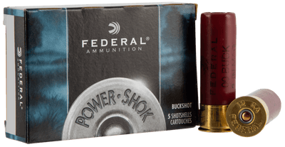 Federal Federal Power-shok Load 12 Gauge 2.75 In. 8 Pellets 000 Buck 5 Rd. Ammo