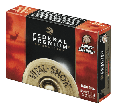 Federal Federal Premium Vital-shok Load 12 Gauge 2.75 In. 11/16 Oz. Sabot Slug 5 Rd. Ammo