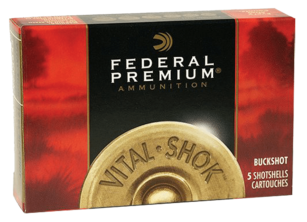 Federal Federal Premium Vital Shok Shotgun Ammo 12 Ga. 3 In. 41 Pellets 4 Buck 5 Rd. Ammo