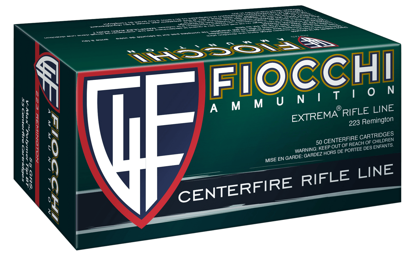 Fiocchi Fiocchi 223 Rem 55gr V-max - 50rd 20bx/cs Ammo