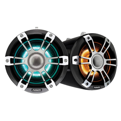 FUSION FUSION SG-FLT652SPC 6.5" Wake Tower Speakers w/CRGBW LED Lighting - Sports Chrome Entertainment