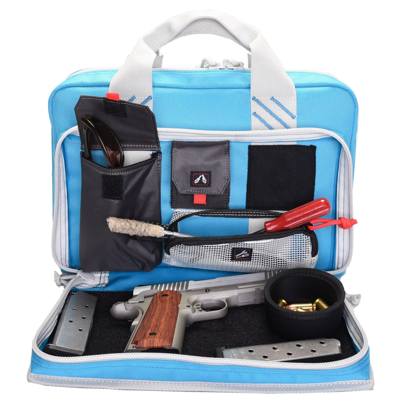 GPS Gps Quad Pistol Bag Robin Egg Blue Soft Gun Cases