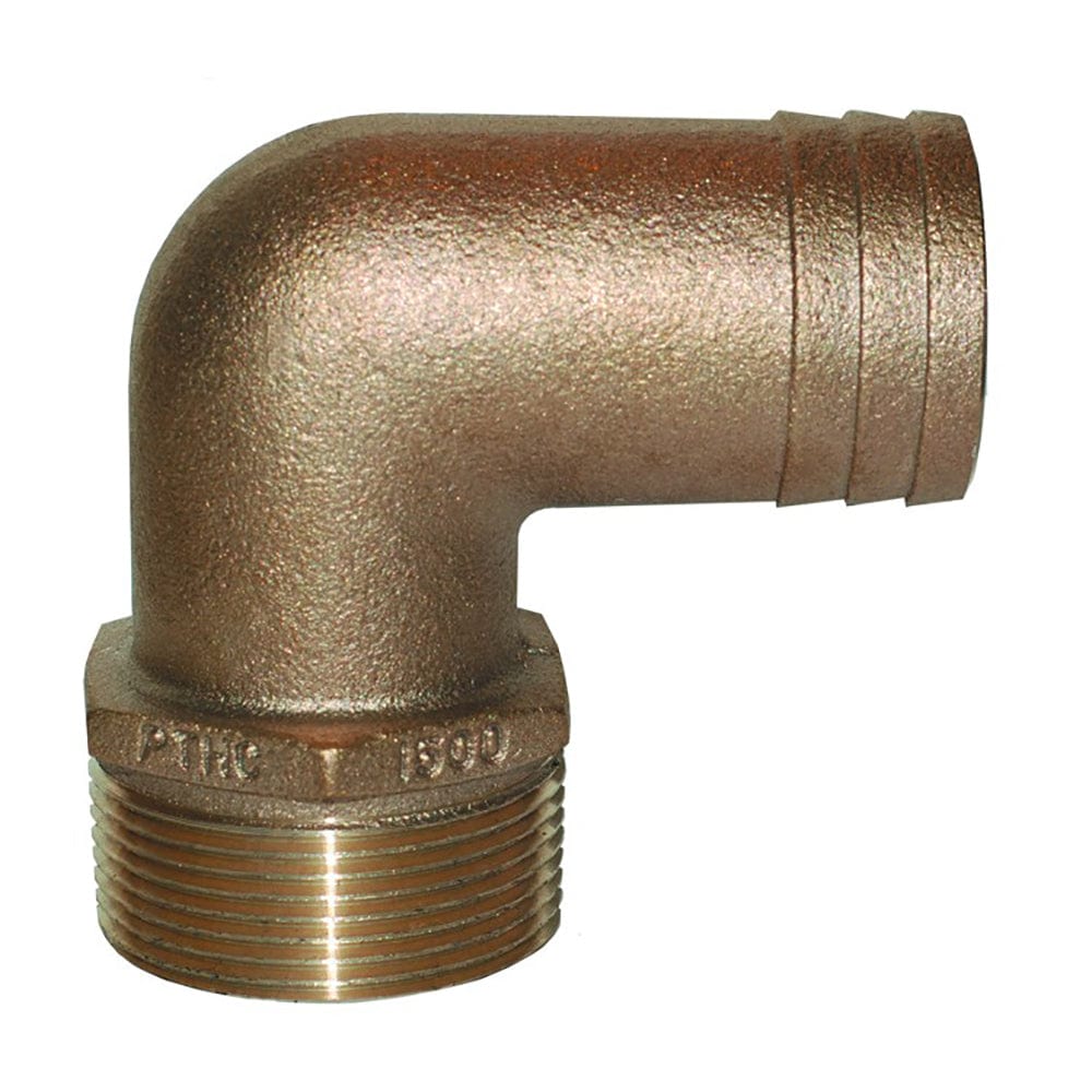 GROCO GROCO 2" NPT x 2" ID Bronze 90 Degree Pipe to Hose Fitting Standard Flow Elbow Marine Plumbing & Ventilation