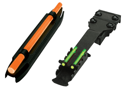 Hiviz Hiviz Narrow Magnetic Shotgun Front/rear Sight Shotgun Rib 1/4 To 7/16 Green Orange Litepipes Firearm Accessories