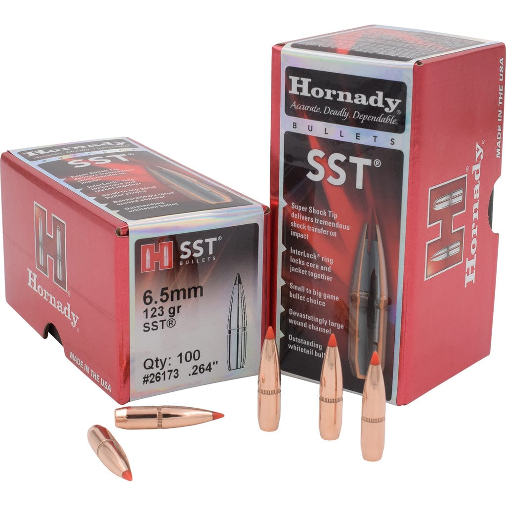 Hornady Hornady Sst Bullets 6.5mm .264 123 Gr. Sst 100 Box Reloading