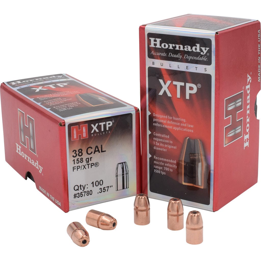 Hornady Hornady Traditional Pistol Bullets 38 Cal. .357 158 Gr. Fp-xtp 100 Box Reloading