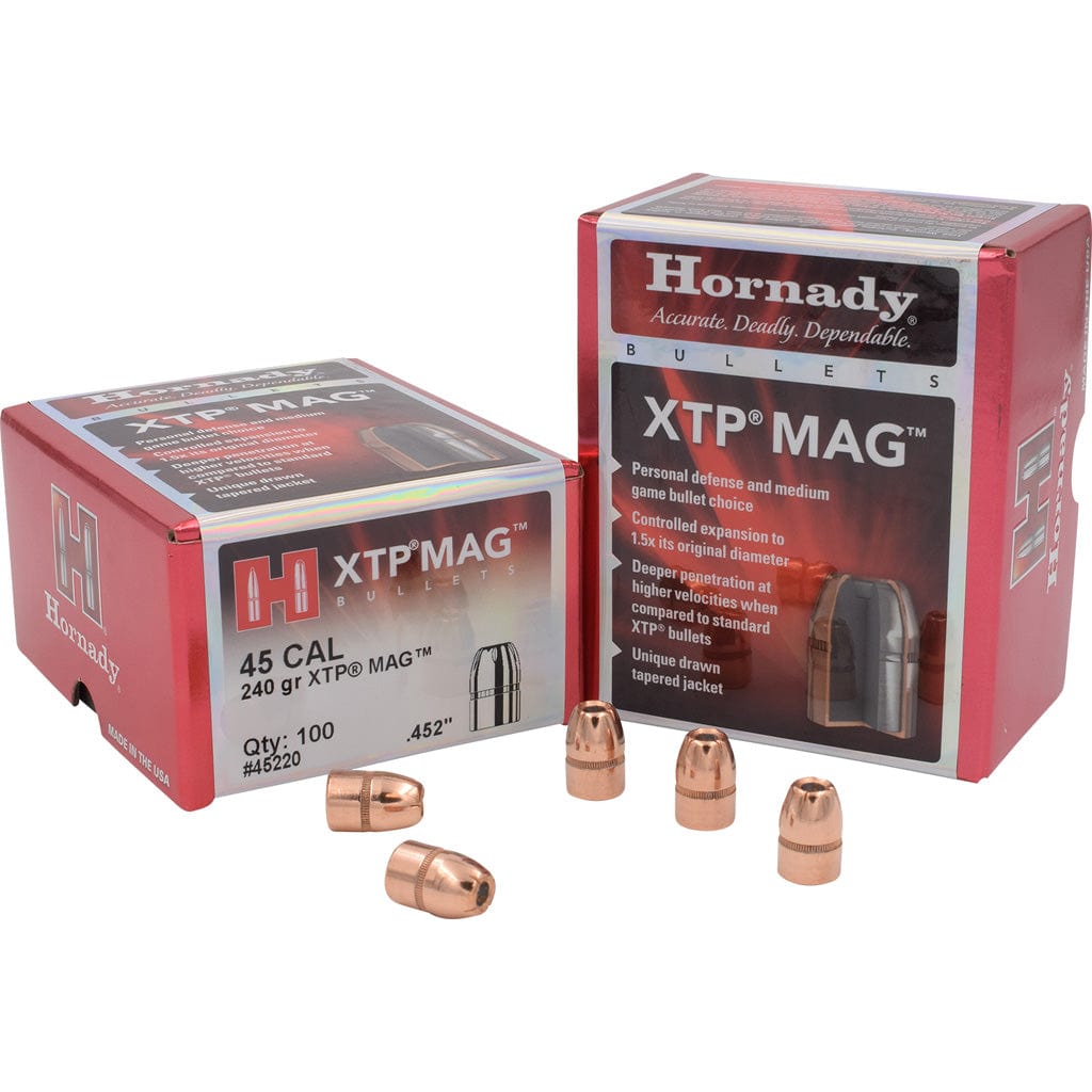 Hornady Hornady Traditional Pistol Bullets 45 Cal. .452 240 Gr. Xtp Mag. 100 Box Reloading