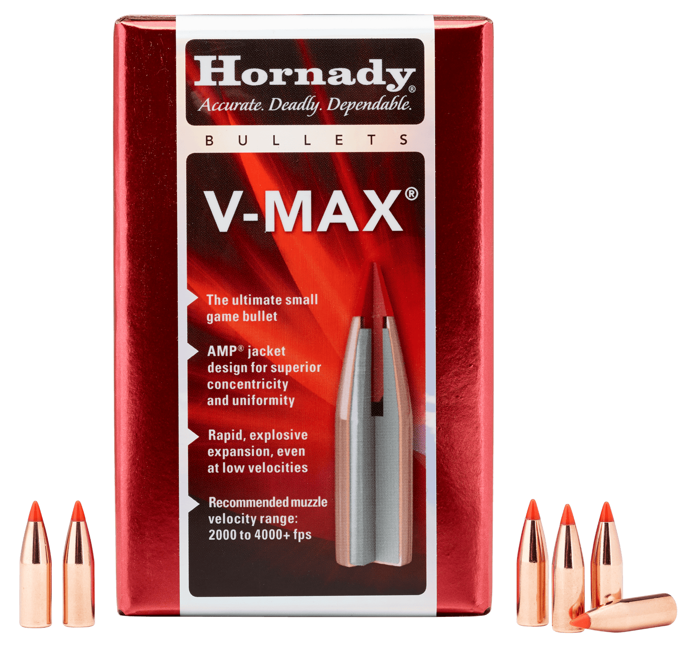 Hornady Hornady V-max Bullets 6mm .243 65 Gr. V-max 100 Box Reloading