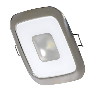 Lumitec Lumitec Square Mirage Down Light - White Dimming, Red/Blue Non-Dimming - Polished Bezel Lighting