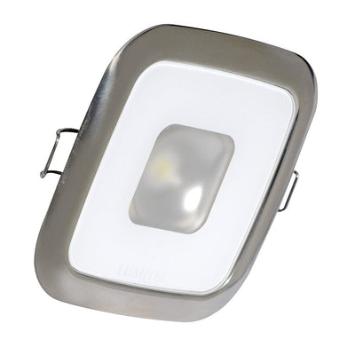 Lumitec Lumitec Square Mirage Down Light - White Dimming, Red/Blue Non-Dimming - Polished Bezel Lighting