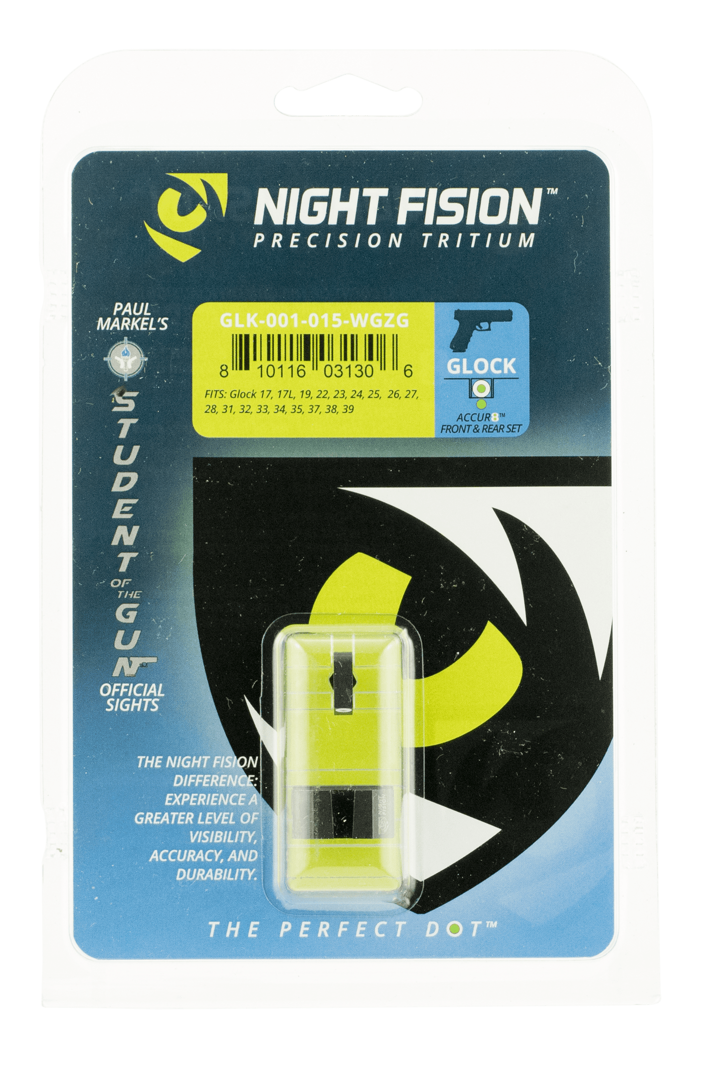 Night Fision Night Fision Perfect Dot, Nf Glk-001-015-wgzg     Ns Glk 17/19 Square Accur8 Firearm Accessories