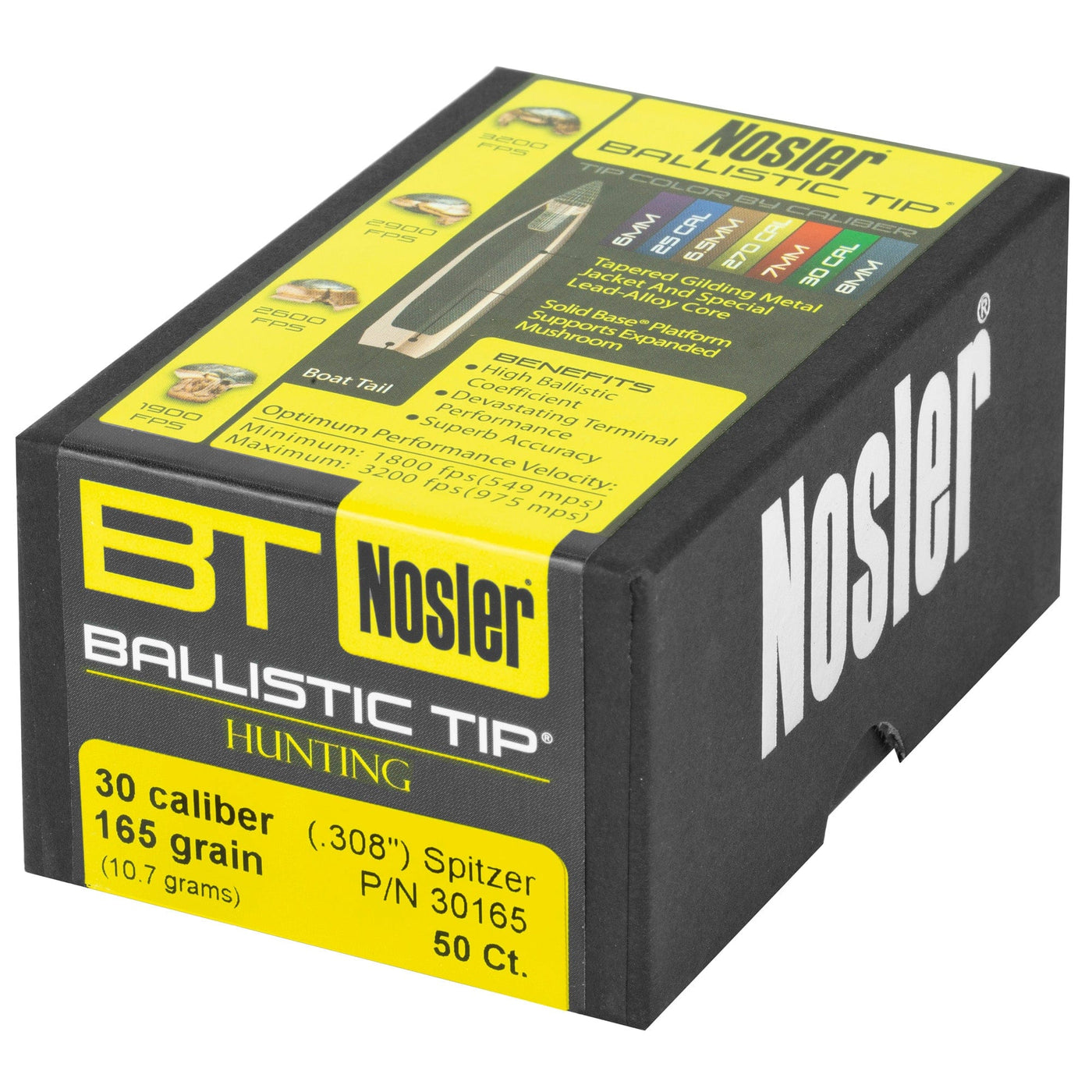 Nosler Nosler Bullets 30 Cal .308 - 165gr Ballistic Tip 50ct Reloading