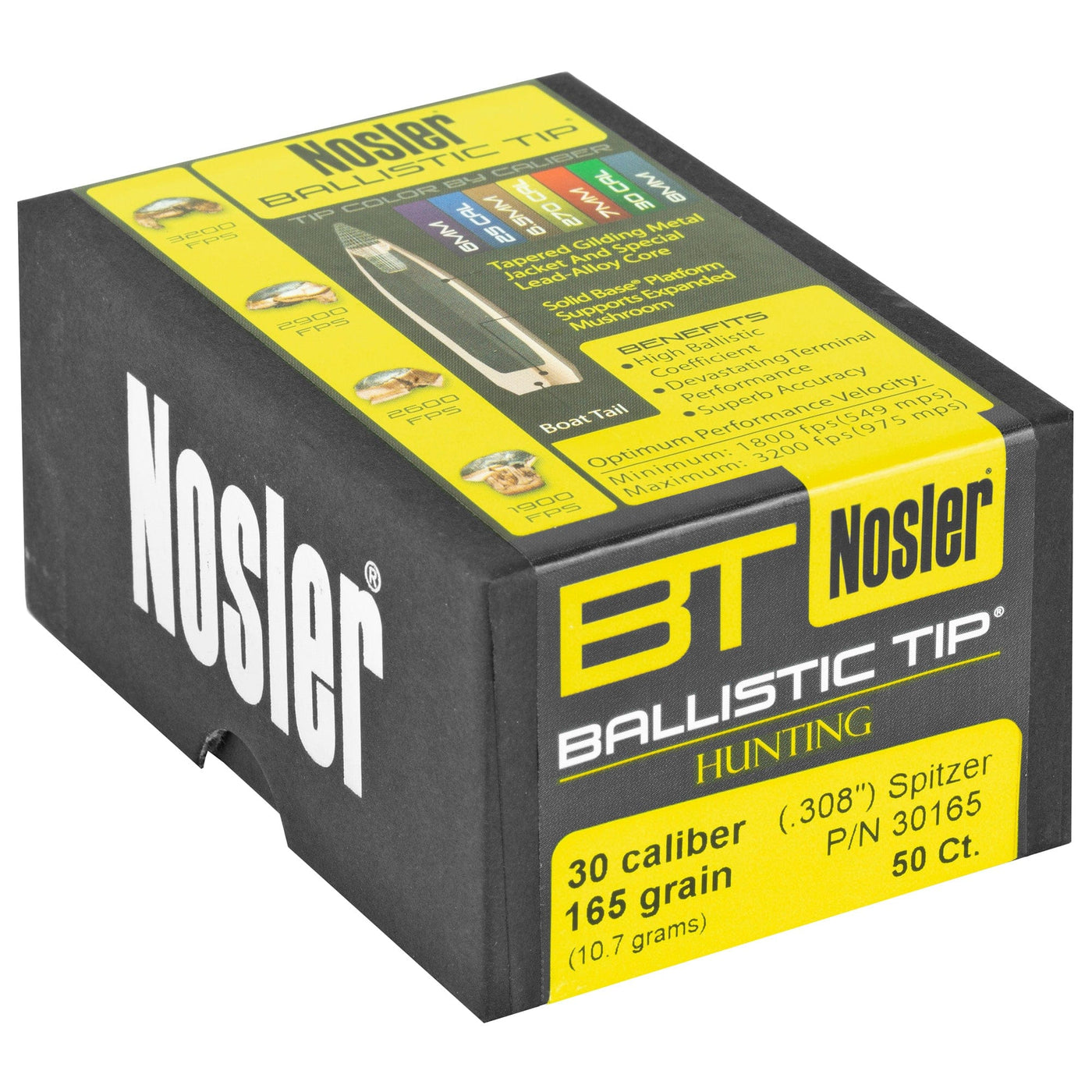 Nosler Nosler Bullets 30 Cal .308 - 165gr Ballistic Tip 50ct Reloading