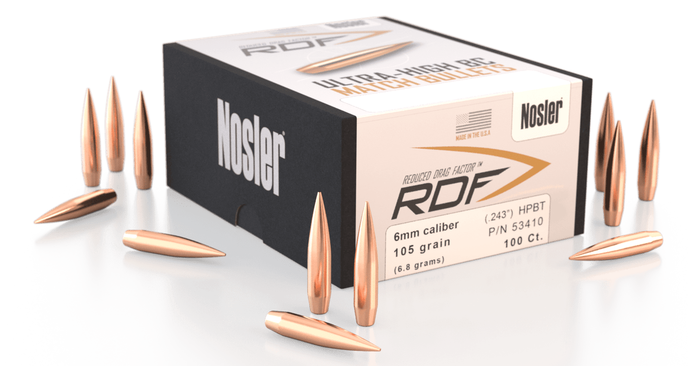 Nosler Nosler Bullets 6mm .243 - 105gr Rdf Hpbt 100ct Reloading