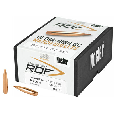 Nosler Nosler Bullets 6mm .243 - 105gr Rdf Hpbt 100ct Reloading