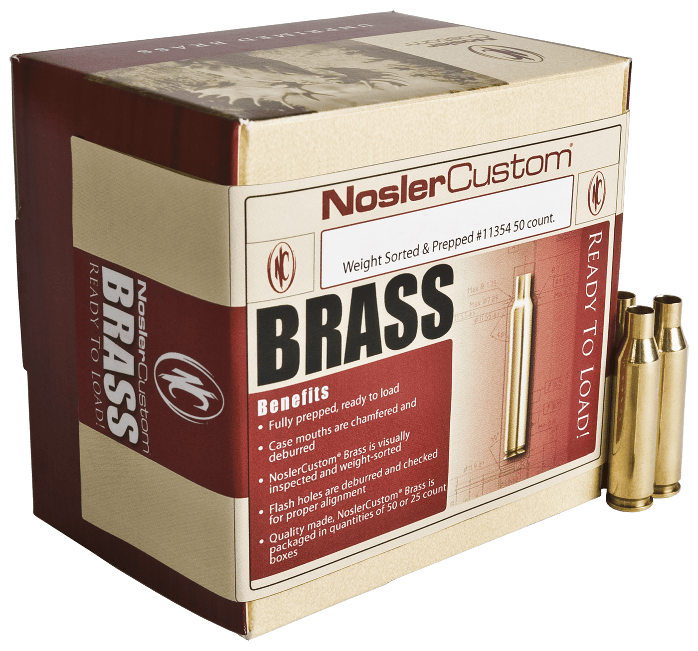 Nosler Nosler Custom Brass .204 Ruger 50 Pk. Reloading