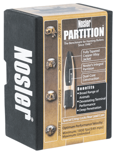 Nosler Nosler Partition Bullets 6.5mm 140 Gr. Spitzer Point 50 Pk. Reloading