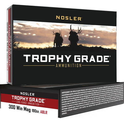 Nosler Nosler Trophy Grade Long Range Rifle Ammunition 300 Win. Mag. 190 Gr. Ablr Sp 20 Rd. Ammo