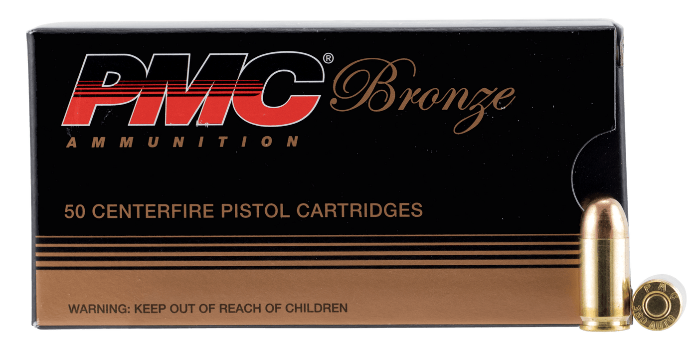 PMC Pmc Bronze Pistol Ammo 380 Acp Fmj 90 Gr. 50 Rd. Ammo