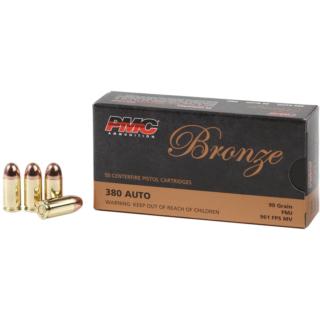 PMC Pmc Bronze Pistol Ammo 380 Acp Fmj 90 Gr. 50 Rd. Ammo