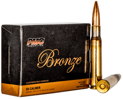 PMC Pmc Bronze Rifle Ammo 50 Cal. Fmjbt 660 Gr. 10 Rd. Ammo