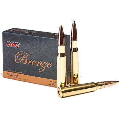 PMC Pmc Bronze Rifle Ammo 50 Cal. Fmjbt 660 Gr. 10 Rd. Ammo