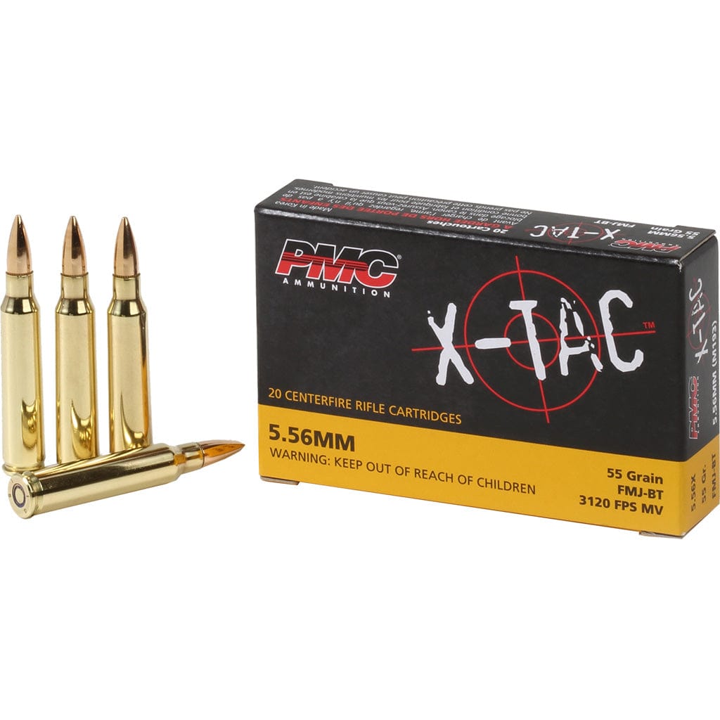 PMC Pmc X-tac Rifle Ammo 5.56 Nato Fmjbt 55 Gr. 20 Rd. Ammo