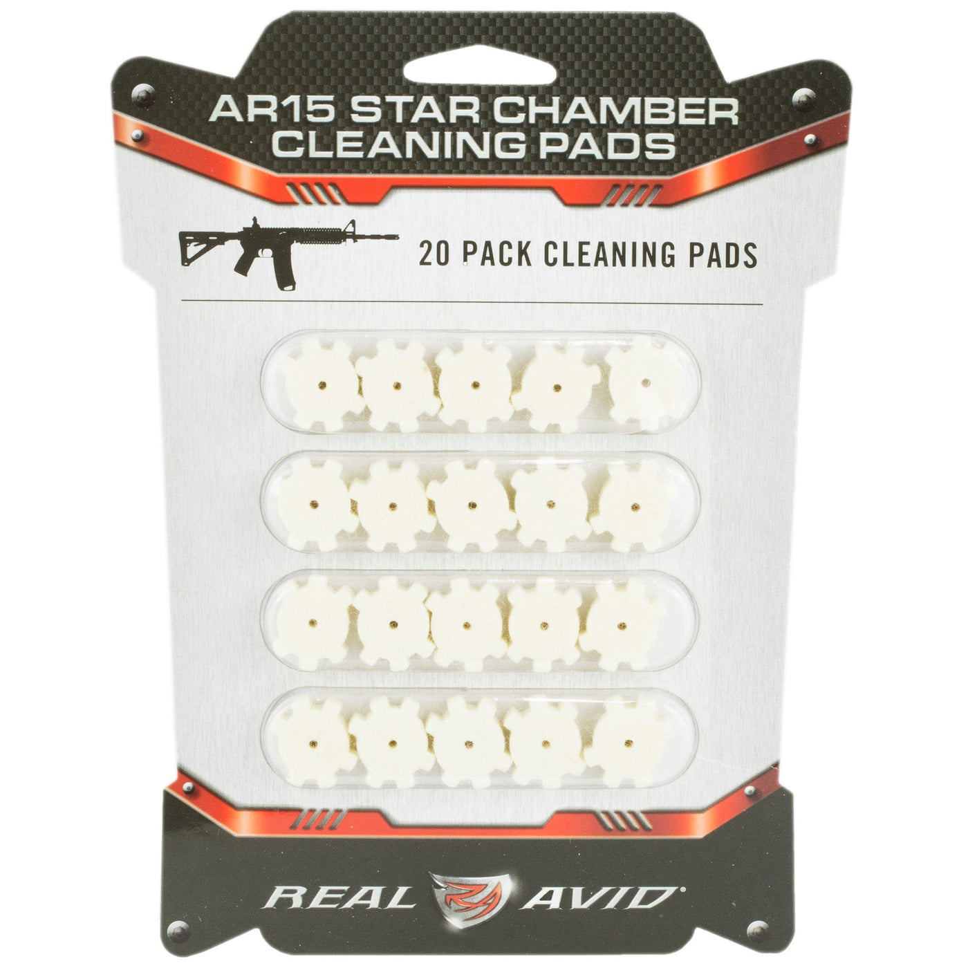 Real Avid/Revo Real Avid Ar15 Star Chamber - Cleaning Pads 20 Pack Gun Care