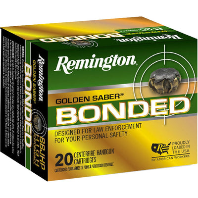 Remington Ammunition Remington Golden Saber Bonded Handgun Ammo 40 S&w 165 Gr. Bjhp Bonded 20 Rd. Ammo