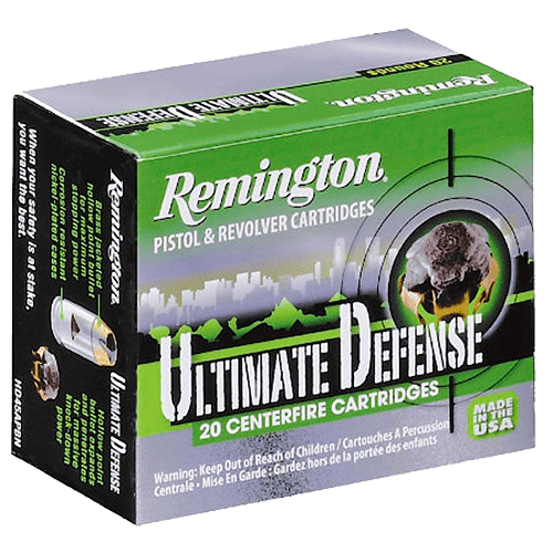 Remington Ultimate Defense Full Size Handgun Ammo 380 Acp 102 Gr. Bjhp 20 Rd.