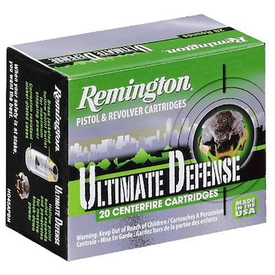 Remington Ultimate Defense Full Size Handgun Ammo 380 Acp 102 Gr. Bjhp 20 Rd.