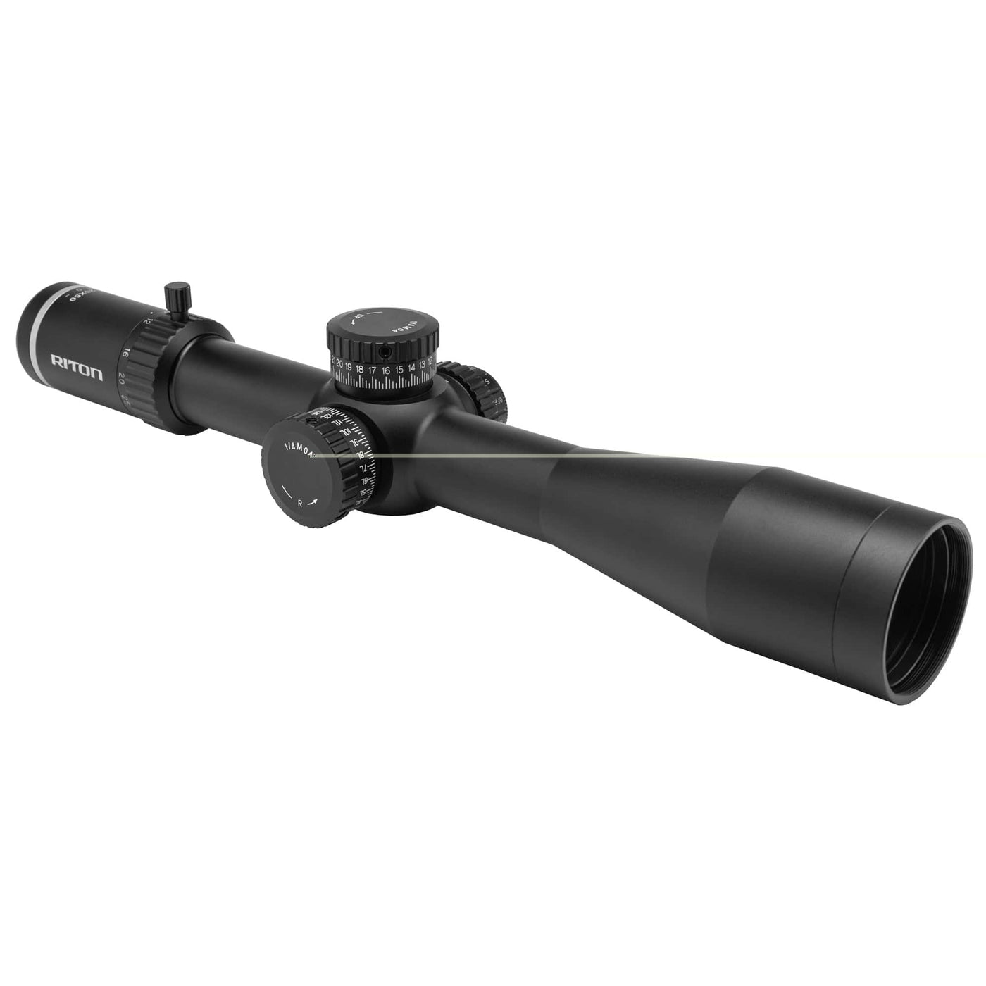 RITON OPTICS Riton 5 Conquer Scope 5-25x56 - 34mm Ffp Illum Psr Mrad Black Optics