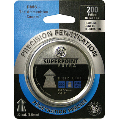 RWS Rws Superpoint Extra Field Line .22 Pellet 200 Ct. Airguns And Accessories