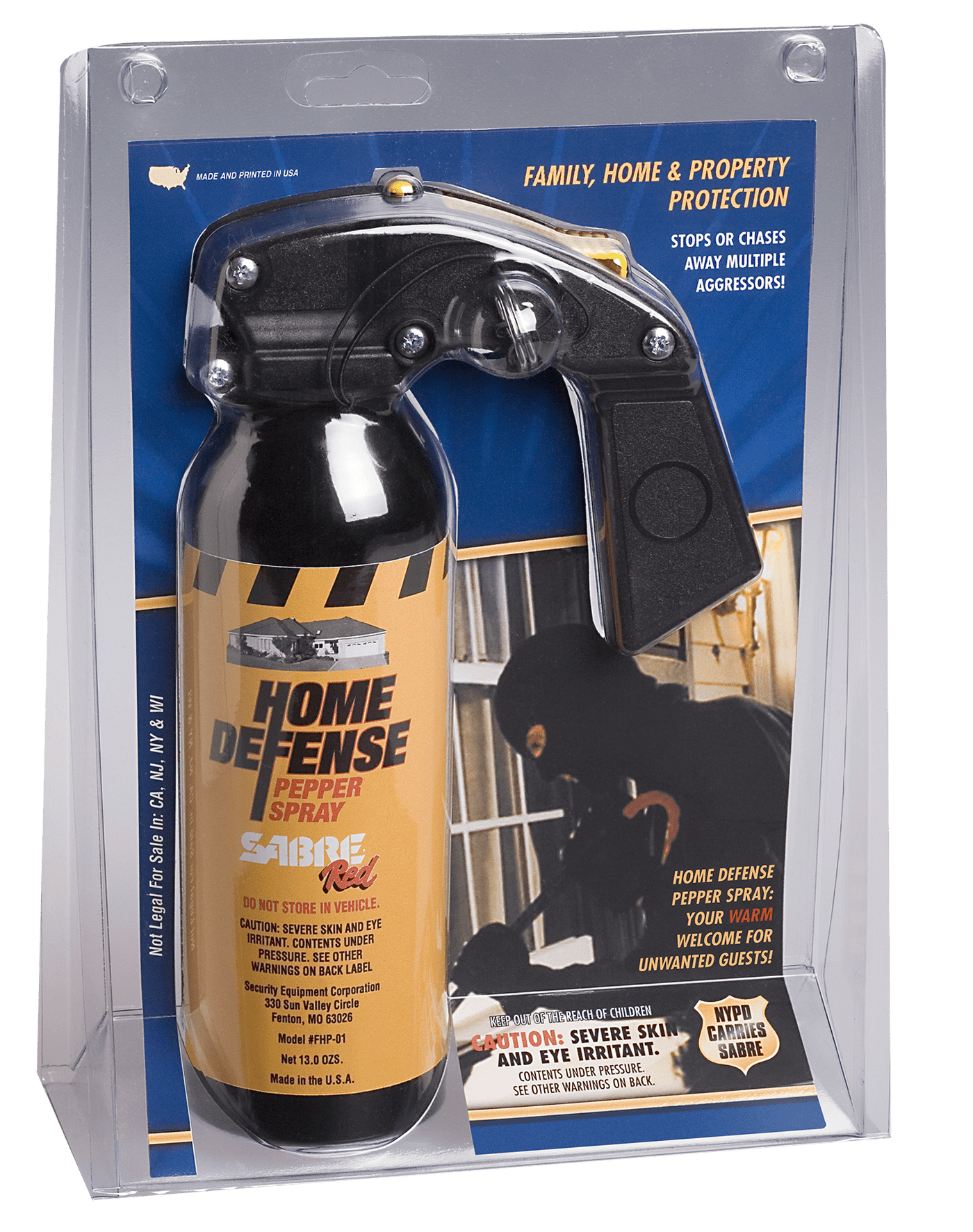 Sabre Sabre Red Home Defense Pepper Gel Black With Wall Mount 13 Oz. Accessories