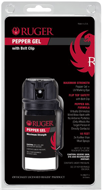 Sabre Sabre Ruger Red Pepper Gel - Flip Top W/belt Clip 1.8 Oz Accessories