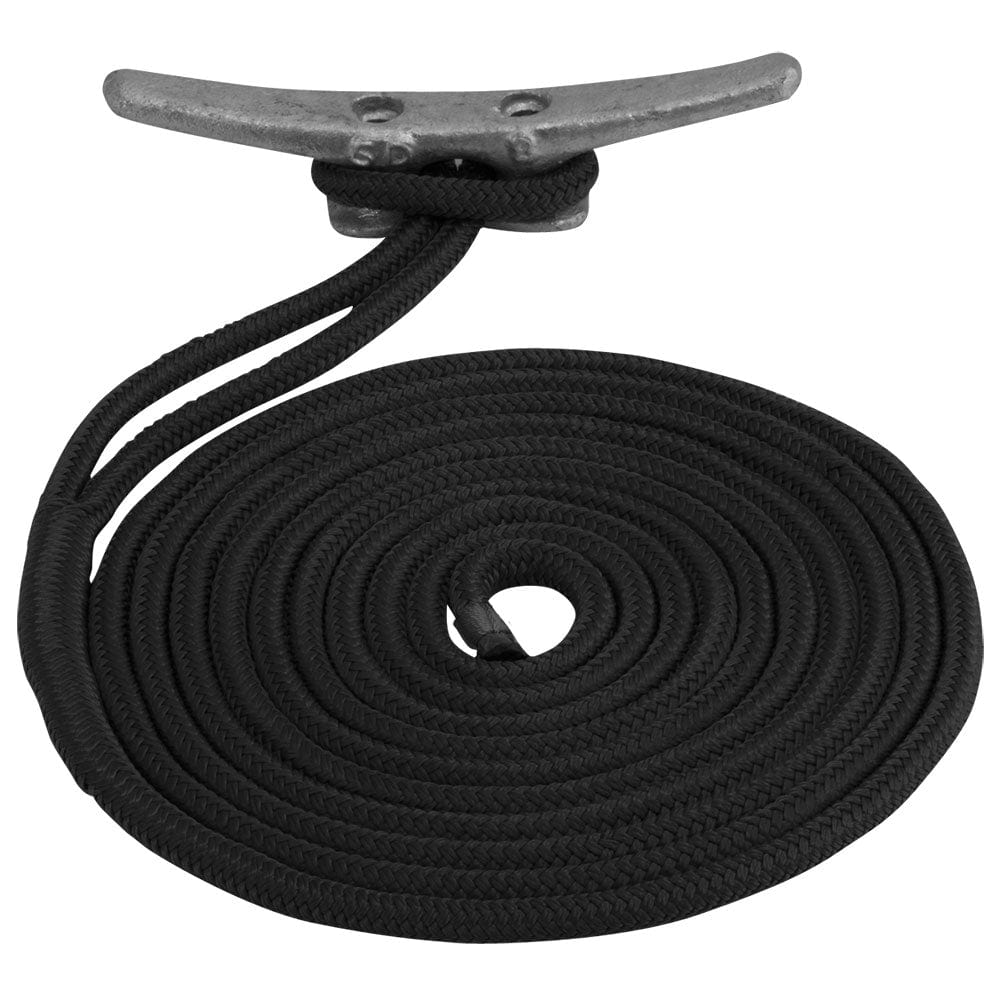 Sea-Dog Sea-Dog Double Braided Nylon Dock Line - 1/2" x 50' - Black Anchoring & Docking